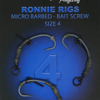 Deception Angling RONNIE RIGS with BAIT SCREW micro barbed size 4